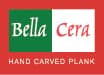 Bella Cera hand carved plank logo